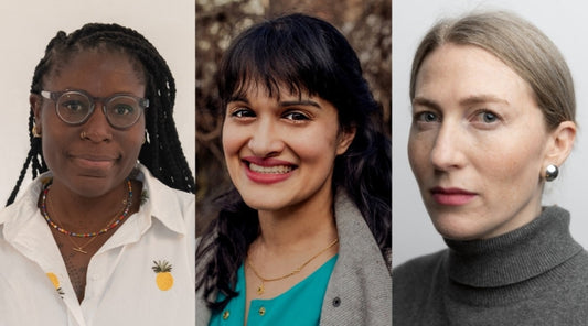 A composite photograph of from left to right, Eliza Anyangwe, Zara Rahman and Blathnaid Healy.